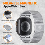 BXUXOHS Stainless Steel Milanese Loop Compatible with Apple Watch Bands - Image 4
