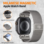 BXUXOHS Milanese Loop for Apple Watch Bands - Image 4