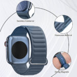 BXUXOHS Magnetic Braided LoopBand Compatible withApple Watch Series - Image 5