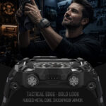 Rugged Case with Band for Apple Watch Ultra 2 3/Ultra 4 49mm Cover Men,Military-Grade Tactical Durable Case,Shockproof Metal Bumper,Mudproof Waterproof TPU Band Cover for iWatch Ultra 49,Gold - Image 5